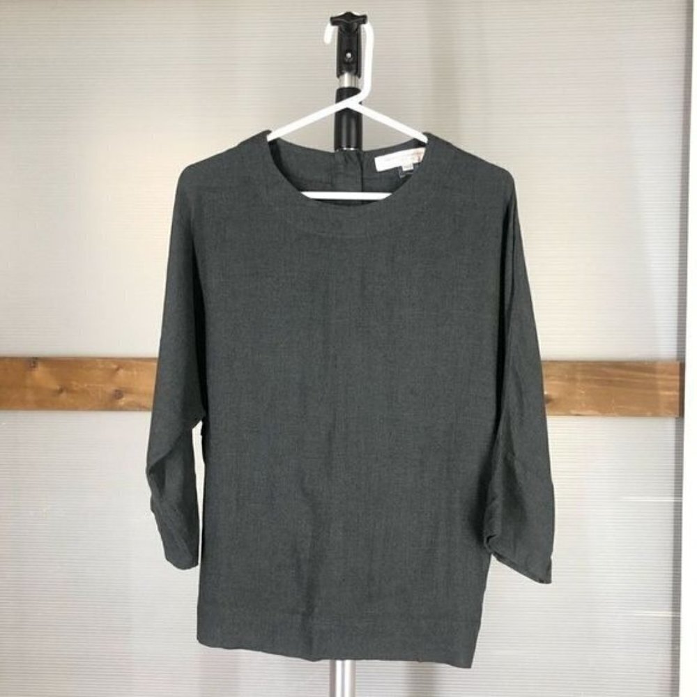 FRENCH CONNECTION CLASSICS Dark Grey 3/4 Sleeve Top Sz 0